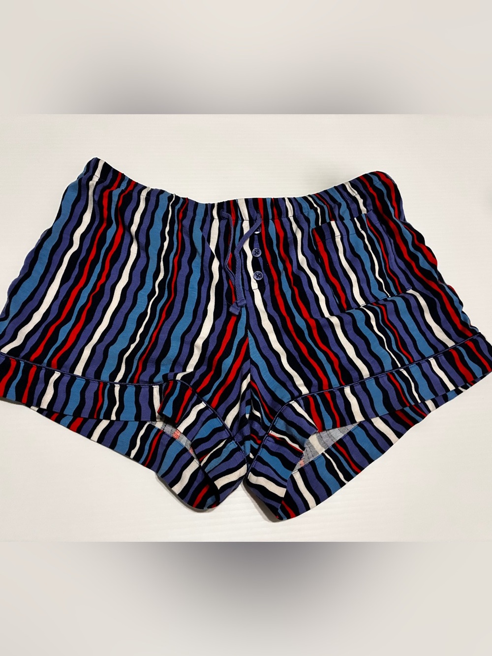 Vera Bradley Cobalt Stripe Knit Lounge PJ Shorts fits S